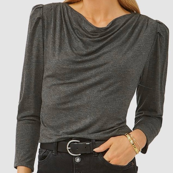 Vince Camuto Tops - Vince Camuto Charcoal Long Sleeve Top Size L